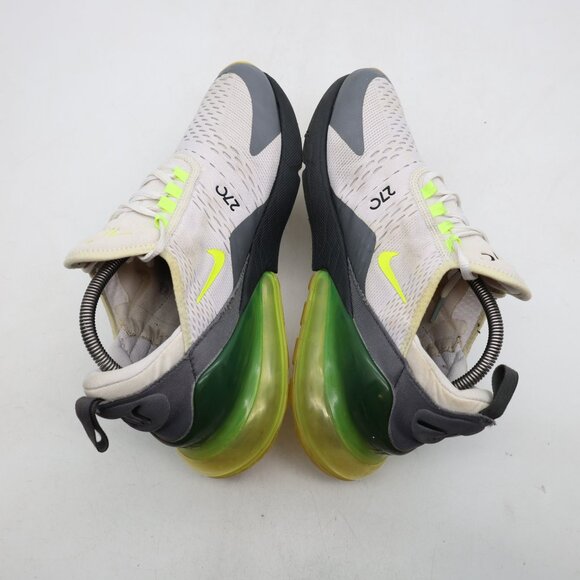 Nike Air Max 270 Men's US Size 10 Platinum Tint Volt White Sneakers CJ0550-001 - Picture 6 of 11